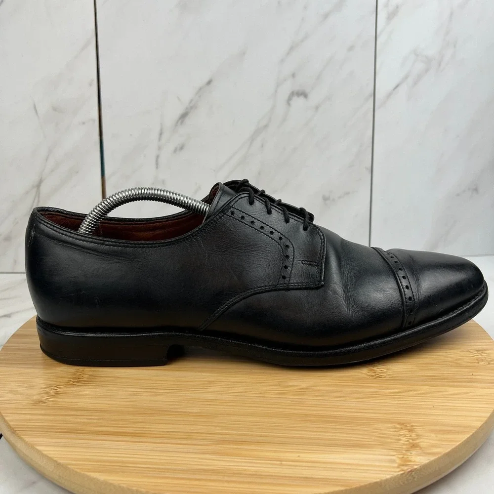 Allen Edmonds 3308 Clifton Mens Size 11.5 D Black D Oxford Cap Toe Dress Shoes